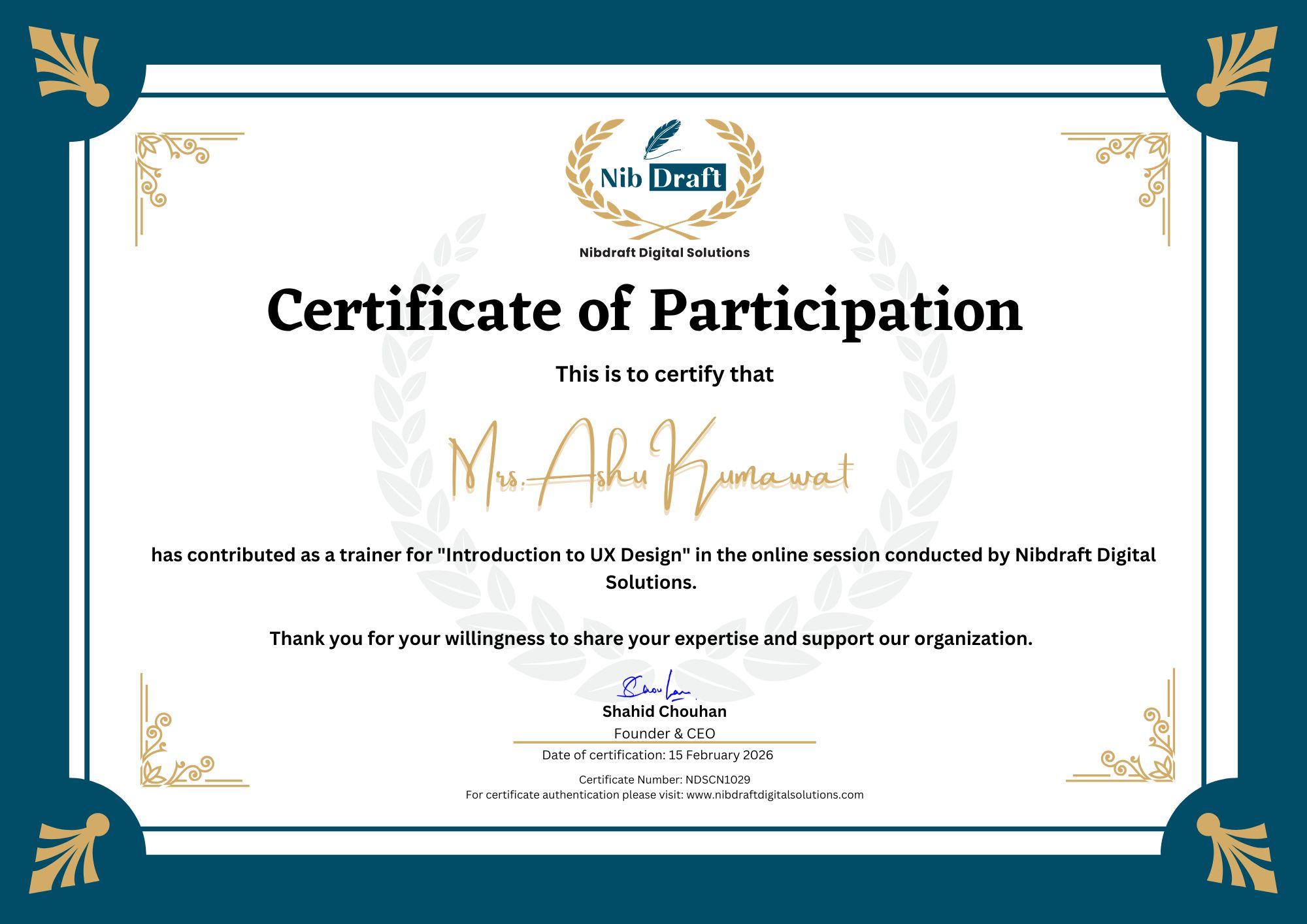 NDSCN1029: Mrs. Ashu Kumawat